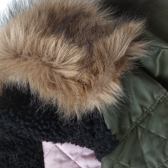 J Crew Perfect Winter Waxed Parka Primaloft Faux Fur Olive Gree Small - Picture 9 of 16